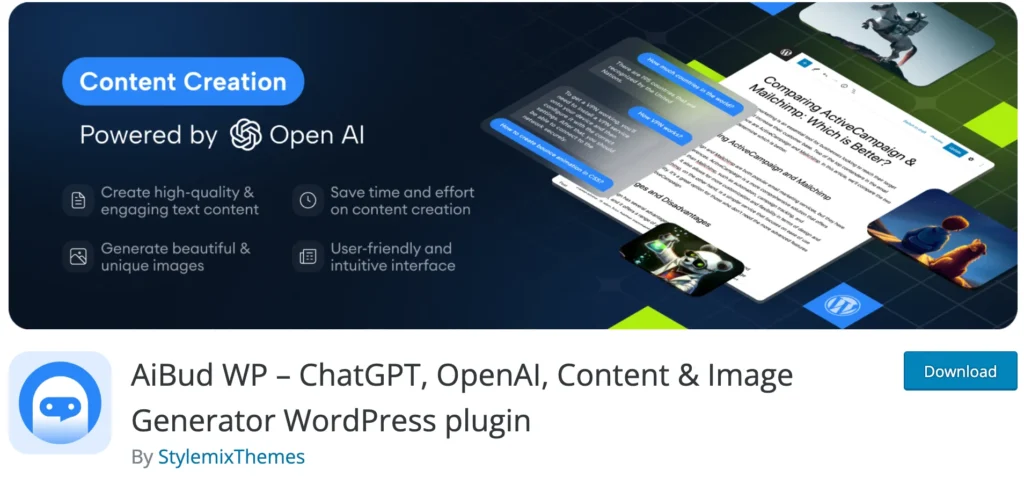 one of the best ChatGPT plugins on WordPress Plugins directory